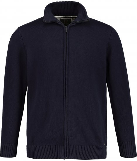 JP1880 Cardigan Knitted with Zipper Navy - Herren-sweater und -hoodies - Herren-Sweater und -Hoodies in großen Größen