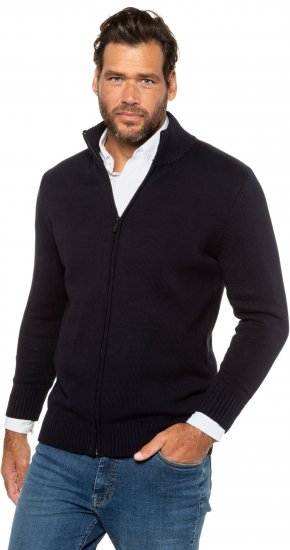 JP1880 Cardigan Knitted with Zipper Navy - Herren-sweater und -hoodies - Herren-Sweater und -Hoodies in großen Größen
