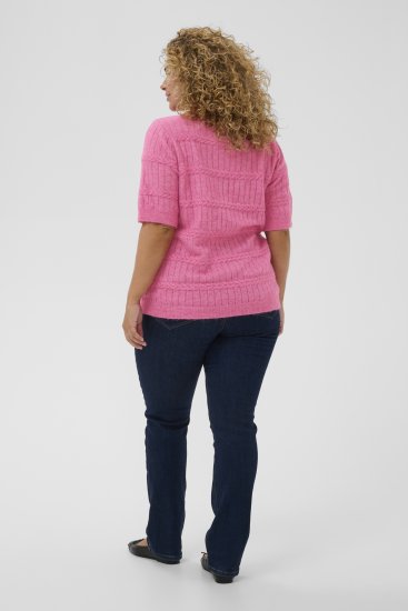 Kaffe Curve Minia Pullover Pink Power Melange - Strickpullover - 