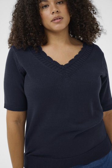 Kaffe Curve Leani Knitted Pullover Midnight Marine - Strickpullover - 
