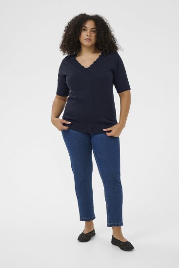 Kaffe Curve Leani Knitted Pullover Midnight Marine - Strickpullover - 