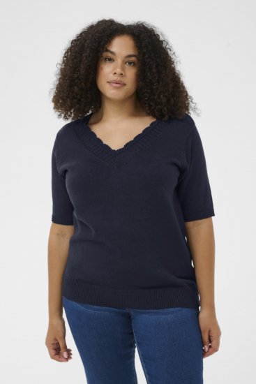 Kaffe Curve Leani Knitted Pullover Midnight Marine - Strickpullover - 
