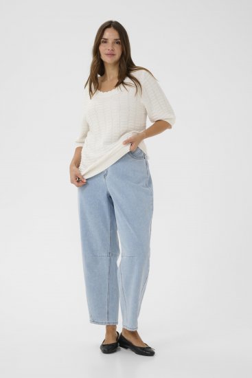 Kaffe Curve Lotia Pullover Chalk - Strickpullover - 
