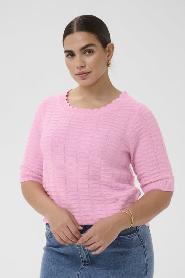 Kaffe Curve Lotia Pullover Pink Frosting - Strickpullover - 