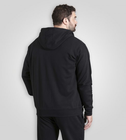 Duke Kenilworth Pin Tuck Sleeves Zip Through Hoodie Dark Navy - Herren-sweater und -hoodies - Herren-Sweater und -Hoodies in großen Größen
