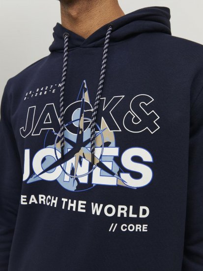 Jack & Jones Hunt Hoodie Navy - Herren-sweater und -hoodies - Herren-Sweater und -Hoodies in großen Größen