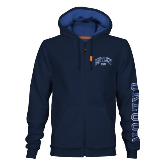 Motley Denim Munich Hoodie Navy - Herren-Sweater und -Hoodies in großen Größen - Herren-Sweater und -Hoodies in großen Größen