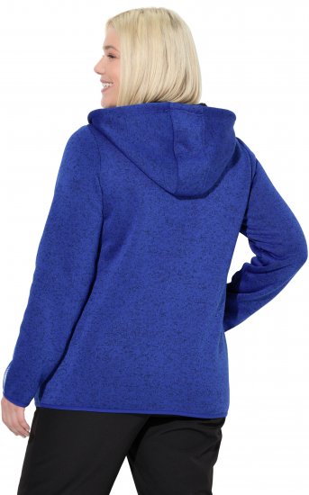 Ulla Popken Sweater Knit Fleece Hoodie Capri Blue - Hoodies & Sweatshirts - 