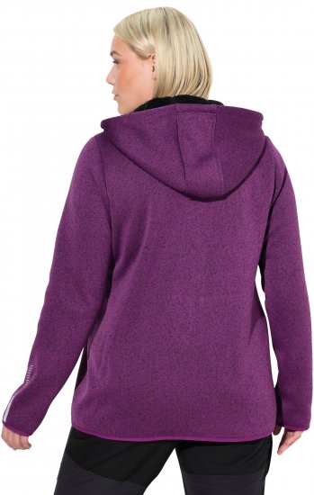 Ulla Popken Sweater Knit Fleece Hoodie Aubergine - Hoodies & Sweatshirts - 