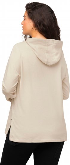 Ulla Popken REBEL LOVE Long Sleeve Graphic Hoodie Vanilla - Hoodies & Sweatshirts - 