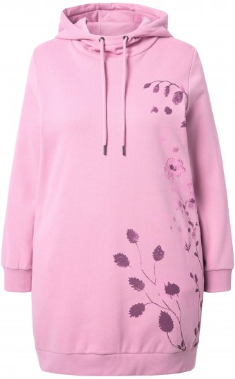 Ulla Popken Oversized Grass Graphic Hoodie Wildberry - Hoodies & Sweatshirts - Kuschelige Sweatshirts & Strick