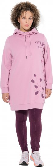 Ulla Popken Oversized Grass Graphic Hoodie Wildberry - Hoodies & Sweatshirts - Kuschelige Sweatshirts & Strick