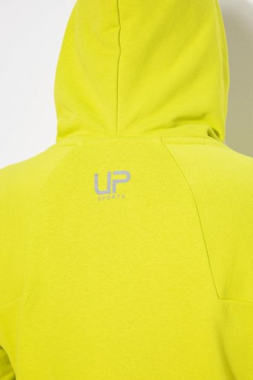Ulla Popken Zippered Pocket and Reflective Piping Hoodie Green Apple - Hoodies & Sweatshirts - Kuschelige Sweatshirts & Strick
