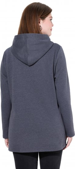 Ulla Popken Lettering GLOWING Hoodie Asphalt Grey - Bedruckte T-shirts für herren - Bedruckte Damen-T-Shirts