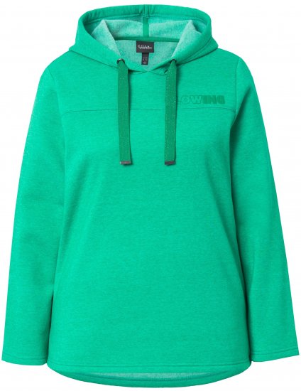 Ulla Popken Lettering GLOWING Hoodie Moss Green - Hoodies & Sweatshirts - Kuschelige Sweatshirts & Strick