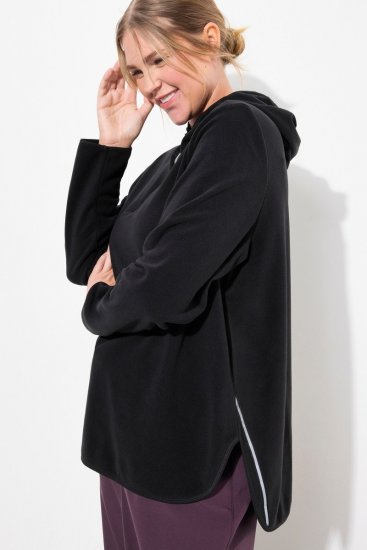 Ulla Popken Fleece Sweatshirt Hoodie Black - Hoodies & Sweatshirts - Kuschelige Sweatshirts & Strick