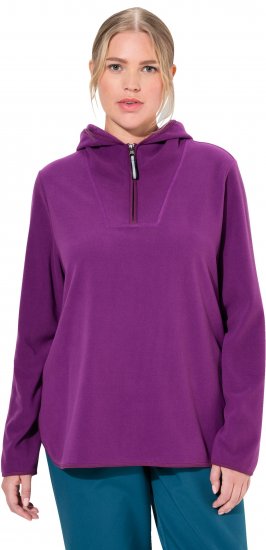 Ulla Popken Fleece Sweatshirt Hoodie Aubergine - Hoodies & Sweatshirts - 