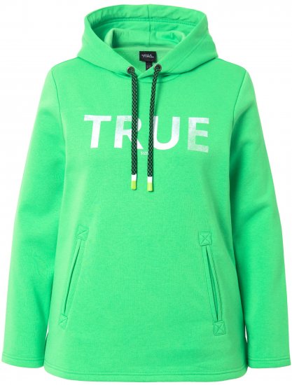 Ulla Popken TRUE Lettering Hoodie Mint Green - Hoodies & Sweatshirts - Kuschelige Sweatshirts & Strick
