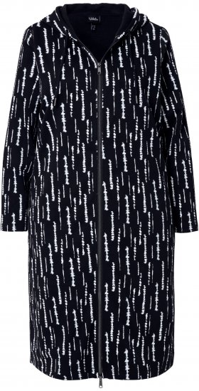 Ulla Popken Graphic Hooded Sweatshirt Dress Black - Hoodies & Sweatshirts - Kuschelige Sweatshirts & Strick