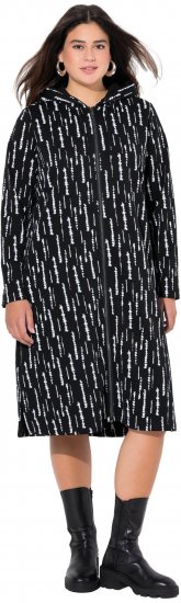 Ulla Popken Graphic Hooded Sweatshirt Dress Black - Hoodies & Sweatshirts - Kuschelige Sweatshirts & Strick