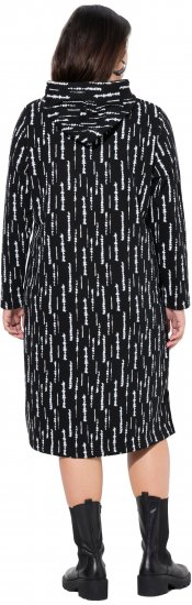 Ulla Popken Graphic Hooded Sweatshirt Dress Black - Hoodies & Sweatshirts - Kuschelige Sweatshirts & Strick