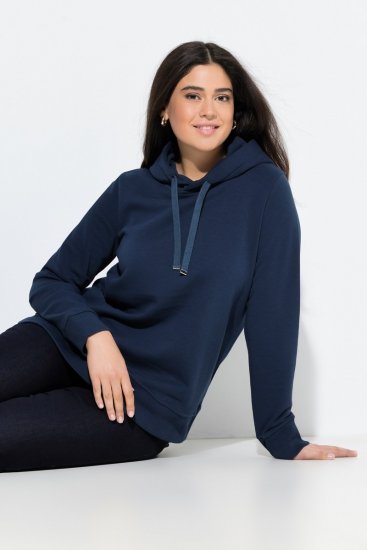 Ulla Popken Relaxed Fit Long Sleeve Hoodie Navy - Hoodies & Sweatshirts - Kuschelige Sweatshirts & Strick