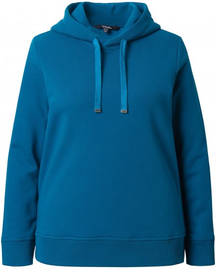 Ulla Popken Relaxed Fit Long Sleeve Hoodie Cerulean - Hoodies & Sweatshirts - Kuschelige Sweatshirts & Strick