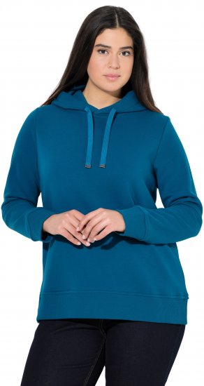 Ulla Popken Relaxed Fit Long Sleeve Hoodie Cerulean - Hoodies & Sweatshirts - Kuschelige Sweatshirts & Strick