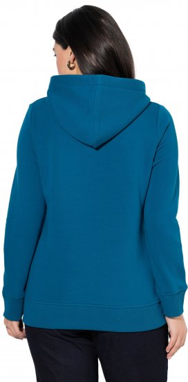 Ulla Popken Relaxed Fit Long Sleeve Hoodie Cerulean - Hoodies & Sweatshirts - Kuschelige Sweatshirts & Strick