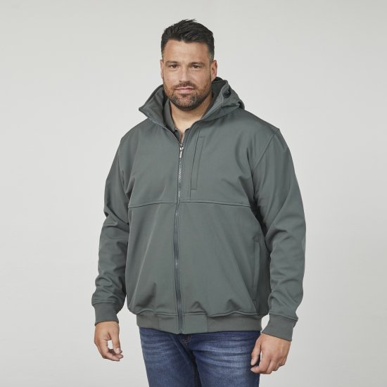 North Latitude 61301 Softshelljacke mit abnehmbarer Kapuze Dunkelgrün - Herren jacken - Herren Jacken in großen Größen
