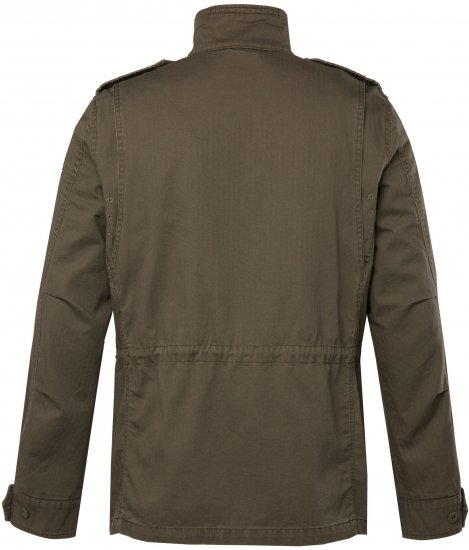 JP1880 Field Jacket with Badges Vintage Look Moss Green - Herren jacken - Herren Jacken in großen Größen