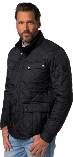 JP1880 Quilted with Multiple Pockets Jacket Black - Herren jacken - Herren Jacken in großen Größen