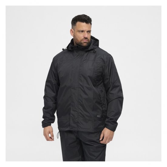 North Latitude Rain Jacket Black - Sportbekleidung & outdoor - Sportbekleidung in große größen für herren