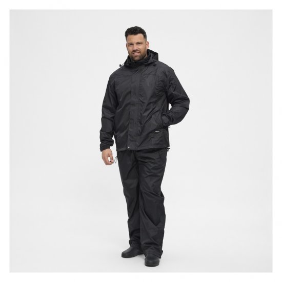 North Latitude Rain Jacket Black - Sportbekleidung & outdoor - Sportbekleidung in große größen für herren