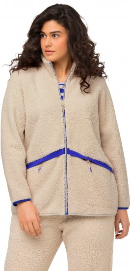 Ulla Popken Teddy Fleece Jacket Vanilla - Jacken - 