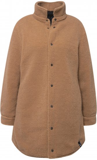 Ulla Popken Reversible Teddy Fleece Quilted Jacket Black - Jacken - 