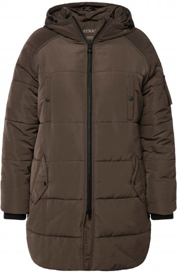 Ulla Popken HYPRAR Water Repellent Fully Lined Jacket Mocha - Jacken - Damenjacken in großen Größen