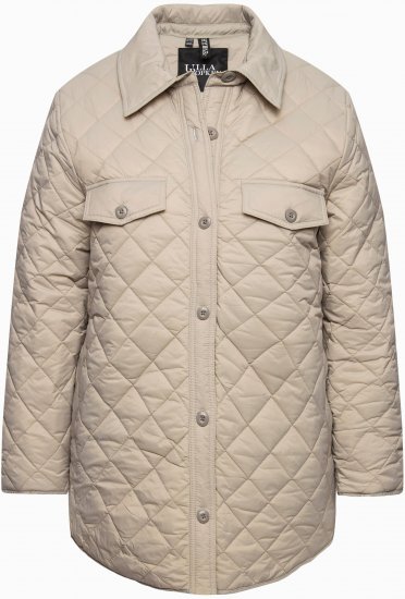 Ulla Popken Quilted Water Repellent Shirt Jacket Medium Grey - Jacken - Damenjacken in großen Größen