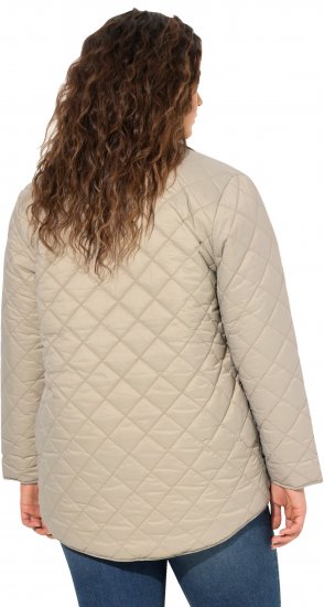 Ulla Popken Quilted Water Repellent Shirt Jacket Medium Grey - Jacken - Damenjacken in großen Größen
