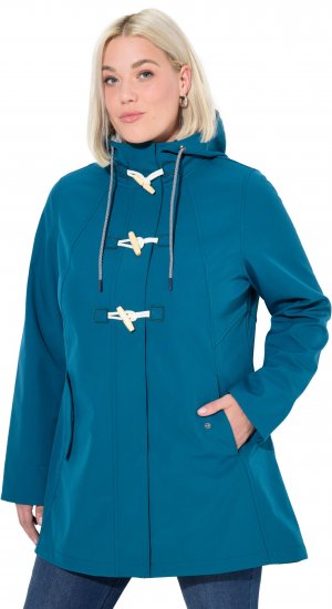 Ulla Popken HYPRAR Water-Repellent Softshell Jacket Teal - Jacken - Damenjacken in großen Größen