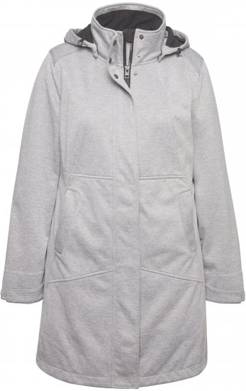 Ulla Popken HYPRAR Melange Softshell Jacket Grey Melange - Jacken - 