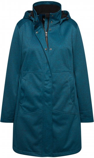 Ulla Popken HYPRAR Melange Softshell Jacket Grey Blue - Jacken - Damenjacken in großen Größen