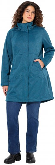 Ulla Popken HYPRAR Melange Softshell Jacket Grey Blue - Jacken - Damenjacken in großen Größen