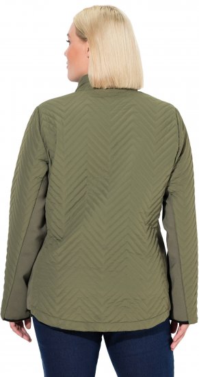 Ulla Popken Zigzag Quilted Jacket Loden Green - Jacken - 