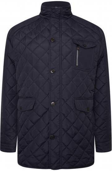Kam Jeans KV139 Heritage Quilted Parka Jacket Navy - Herren jacken - Herren Jacken in großen Größen
