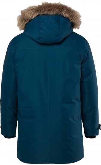 Men Plus Parka With Fur Hood Dark Green - Herren jacken - Herren Jacken in großen Größen