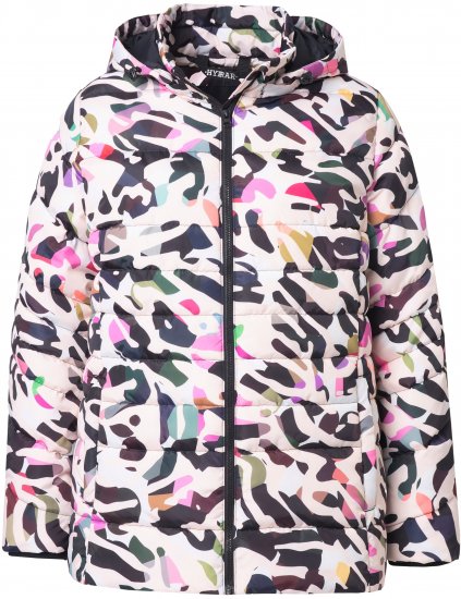 Ulla Popken HYPRAR Water-Repellent Allover Print Jacket Pale Beige - Jacken - Damenjacken in großen Größen