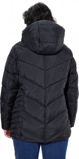 Ulla Popken HYPRAR Reflective Detail Quilted Jacket Black - Jacken - 