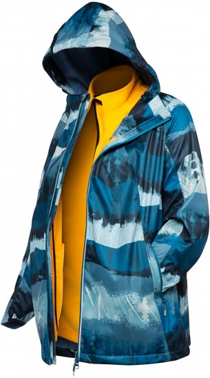 Ulla Popken HYPRAR 2-in-1 Waterproof Fitness Jacket Ink Blue - Jacken - 