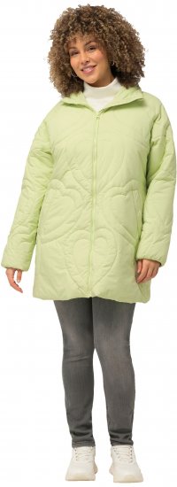 Ulla Popken HYPRAR Heart Quilted Jacket Light Sage - Jacken - 